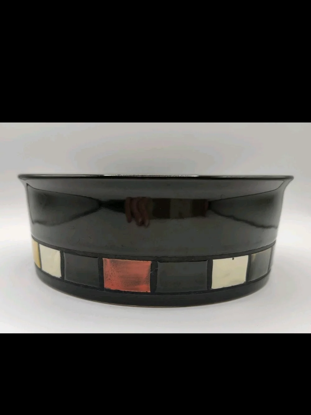 Gibson Everyday Stoneware Mosaic Dog Dish/ Bowl